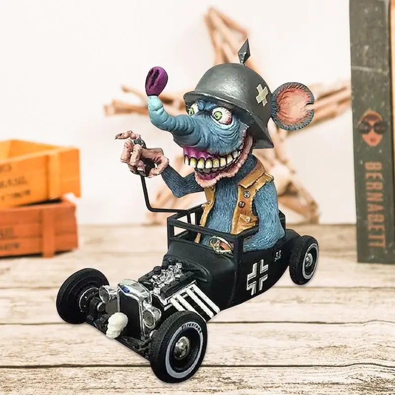 

Scary Resin Mouse Decor Halloween Car Decorations For Garden Patio Yard DIY Gift Scrapbook Decor Home Figurine Crafts Accessory