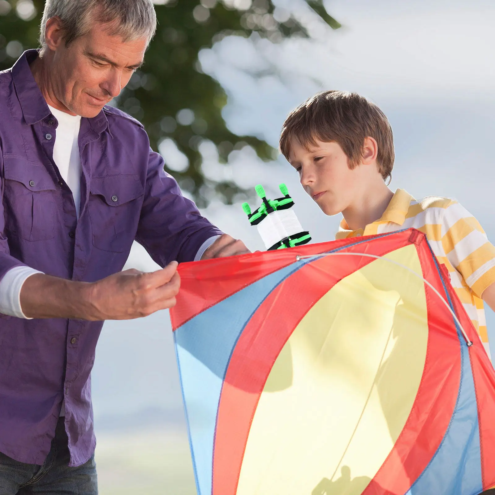 Kite Line Board Plastic Transparent String Winder Handle For Kids -Free Spool Smooth Rotation Outdoor Flying Kite