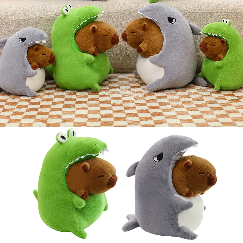 

30cm Whimsical Crocodile Capybara Plush Toy Super Soft Stuffed Animal Pillow for Girls Cute Kawaii Gift for Kids Animal Lovers