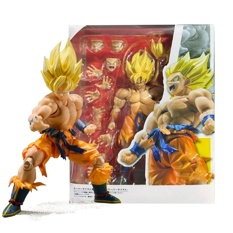 Figuras de acción de Anime Shf Dragonball Z, Son Goku Saga, modelo móvil de PVC de 17cm, Super Kakarot Saiyan, juguetes de colección, regalos