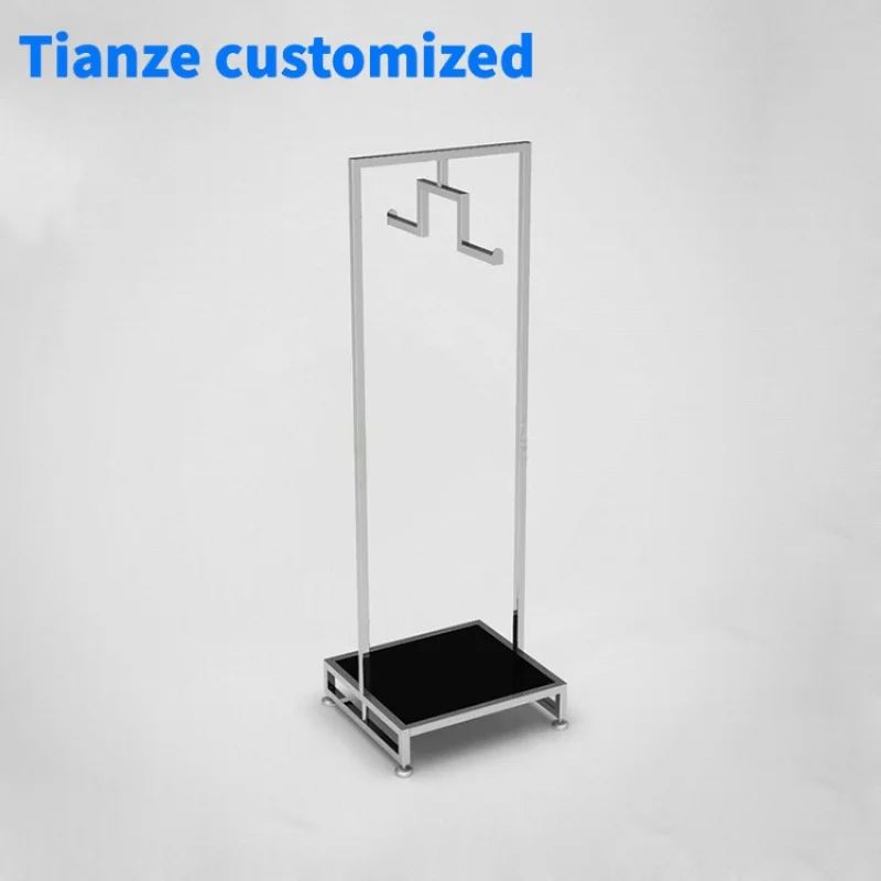 [Customized]Portable-shirt Floor Display Stand Retail Hanging Garment Display Rack