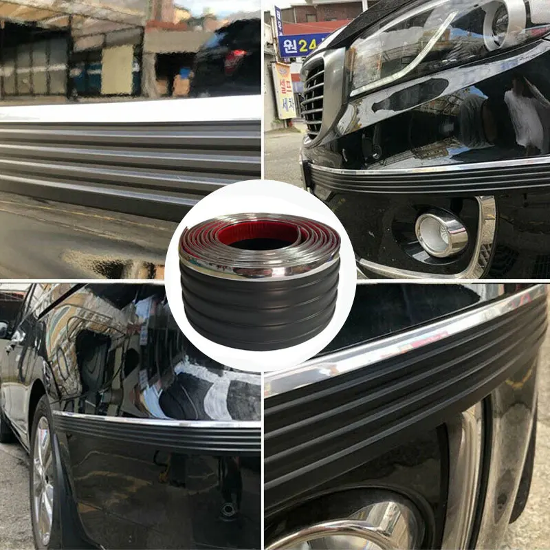 العالمي 4 متر جسم السيارة الجانب تقليم صب قطاع حامي الخارجي ل مرآة خلفية الوفير المضادة للتصادم شاحنة بيك اب ديكور قطاع