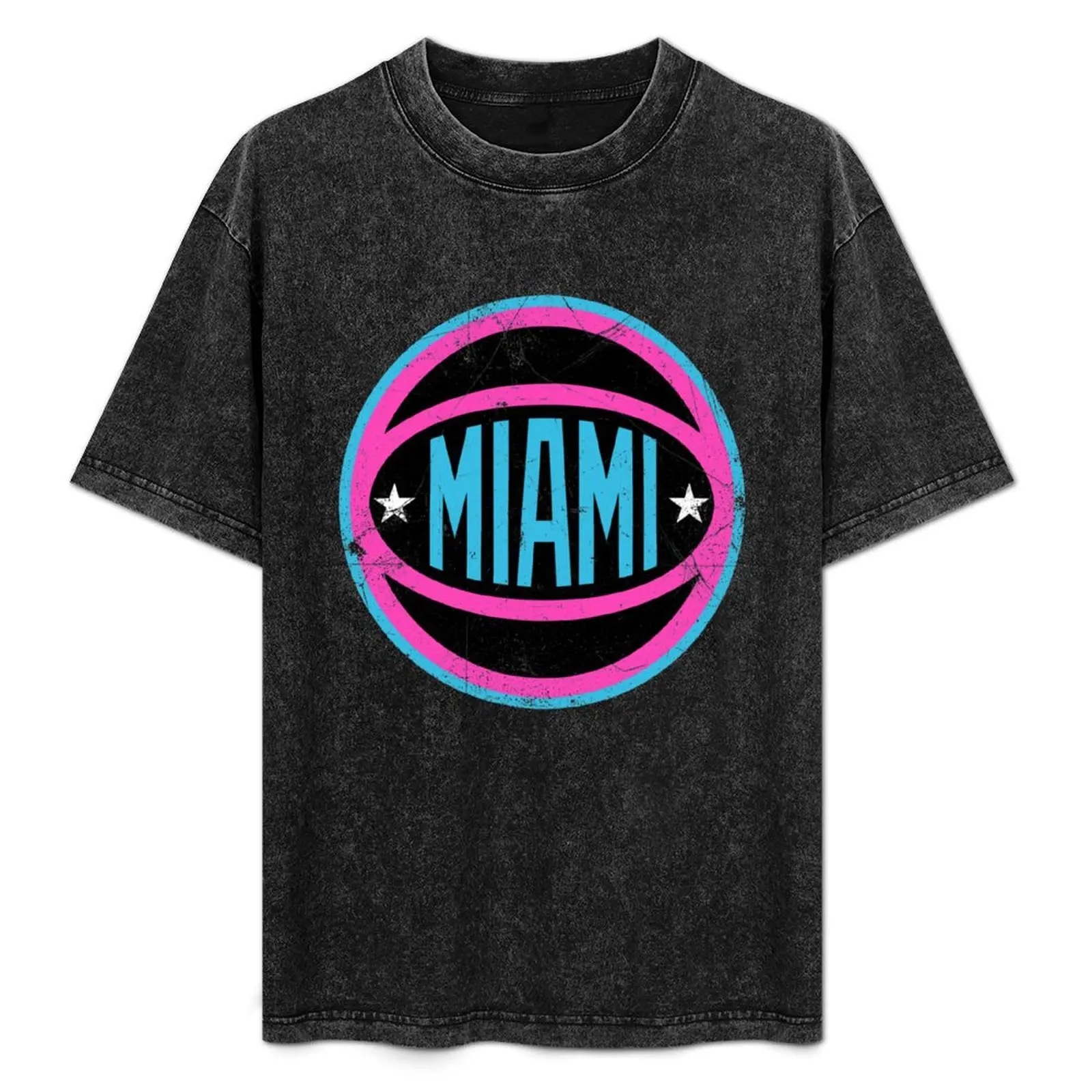 

Miami Retro Ball - Black 2 T-Shirt designer shirts graphic t shirt vintage blue archive mens cotton t shirts