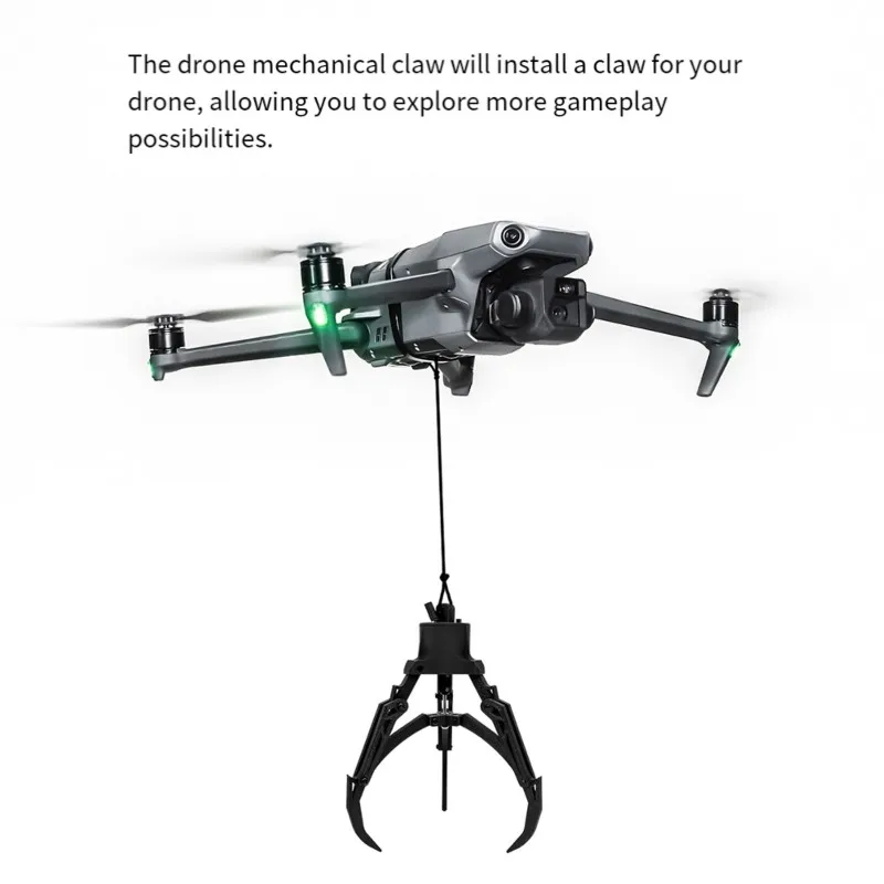 [B24B!】 Drone Mechanical Claw Hook Intelligent Pick Up Drop Device, Air Release Payload Dropper Remote Control Fishing Rescue