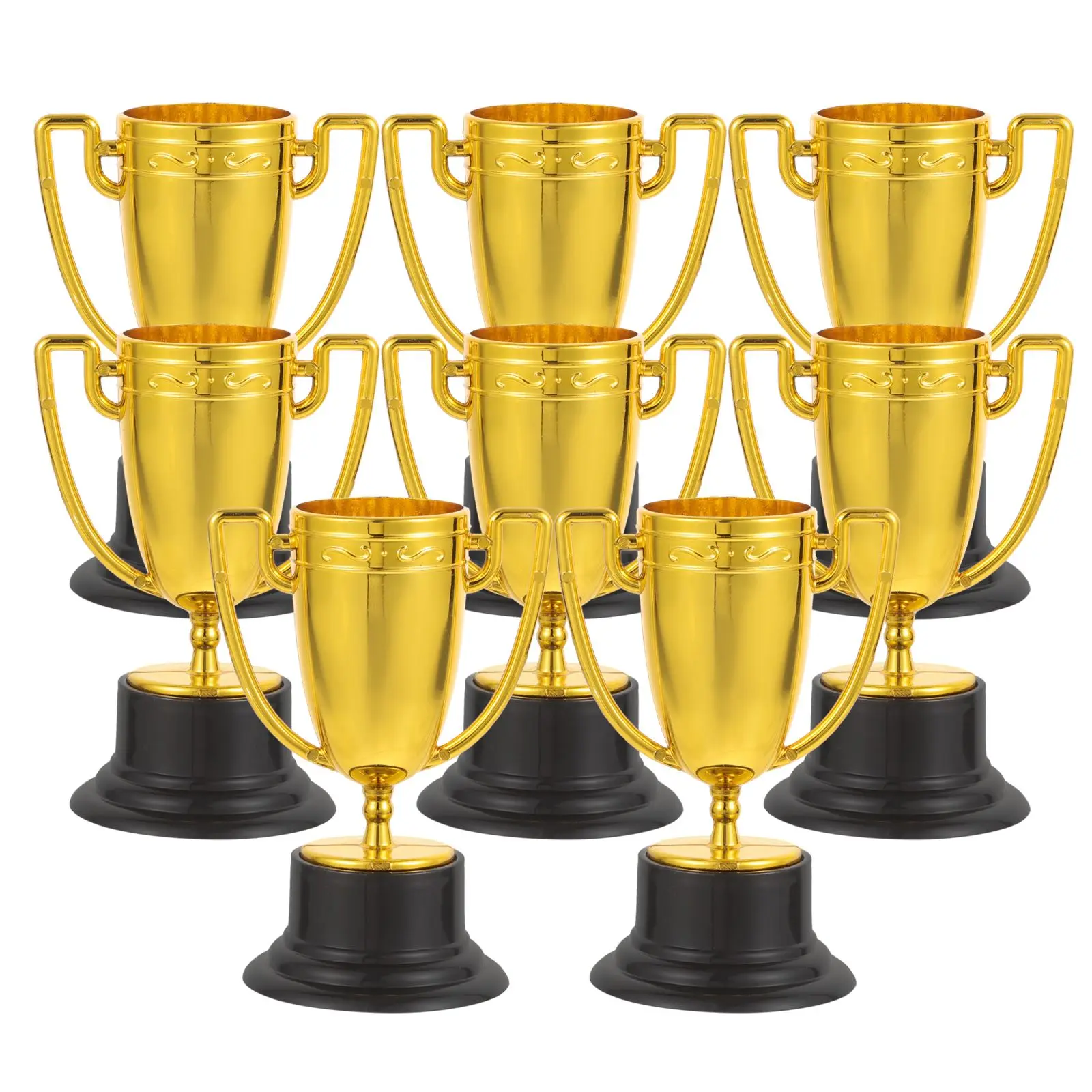 8Pcs Mini Awards Trophies Award Trophy Cups Mini Award Trophies Trophy Toy Kid School Rewards Celebration Competition Plastic