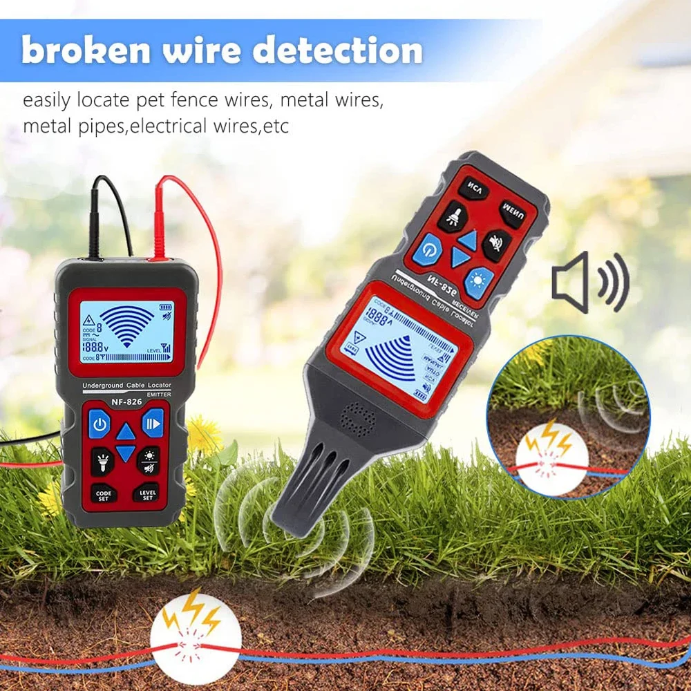 NOYAFA NF-826 Underground Cable Tester Wire Tracker Detect Wall Underground Cable Electrical Line Water and Gas Supply Pipeline