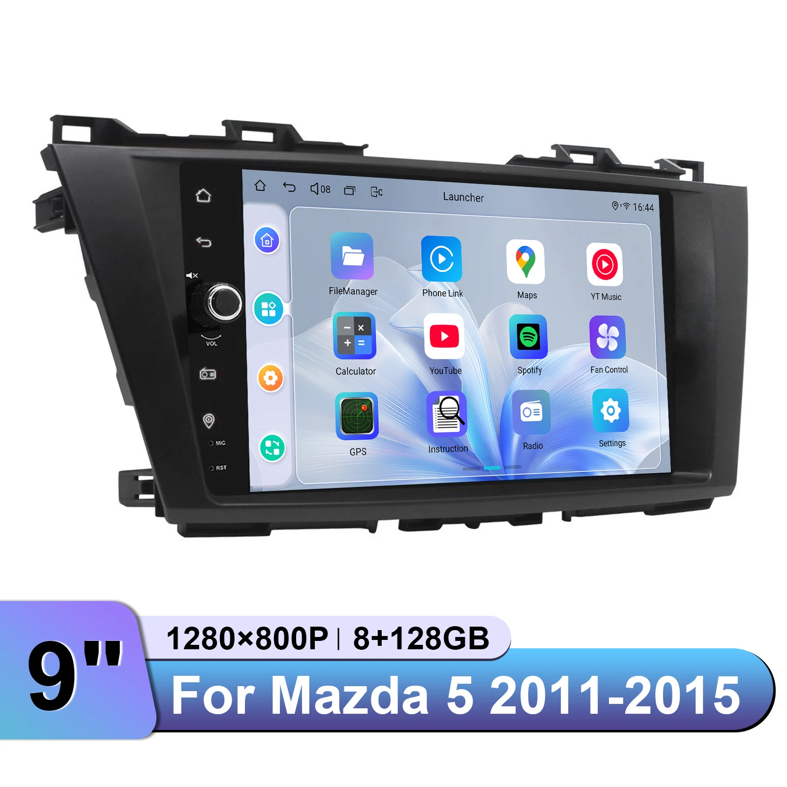 Android Car Stereo Head Unit GPS Navigation for Mazda 5 2011-2015 CarPlay Split Screen HDIM Out for Headrest Multimedia Player