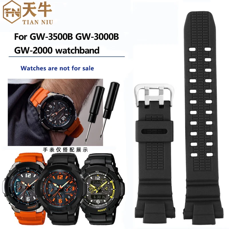 Resin silicone Watchband for Casio G-SHOCK 5121 GW-3500B GW-3000B/2500B GW-2000G Men outdoor Sport silicone watch Strap bracelet