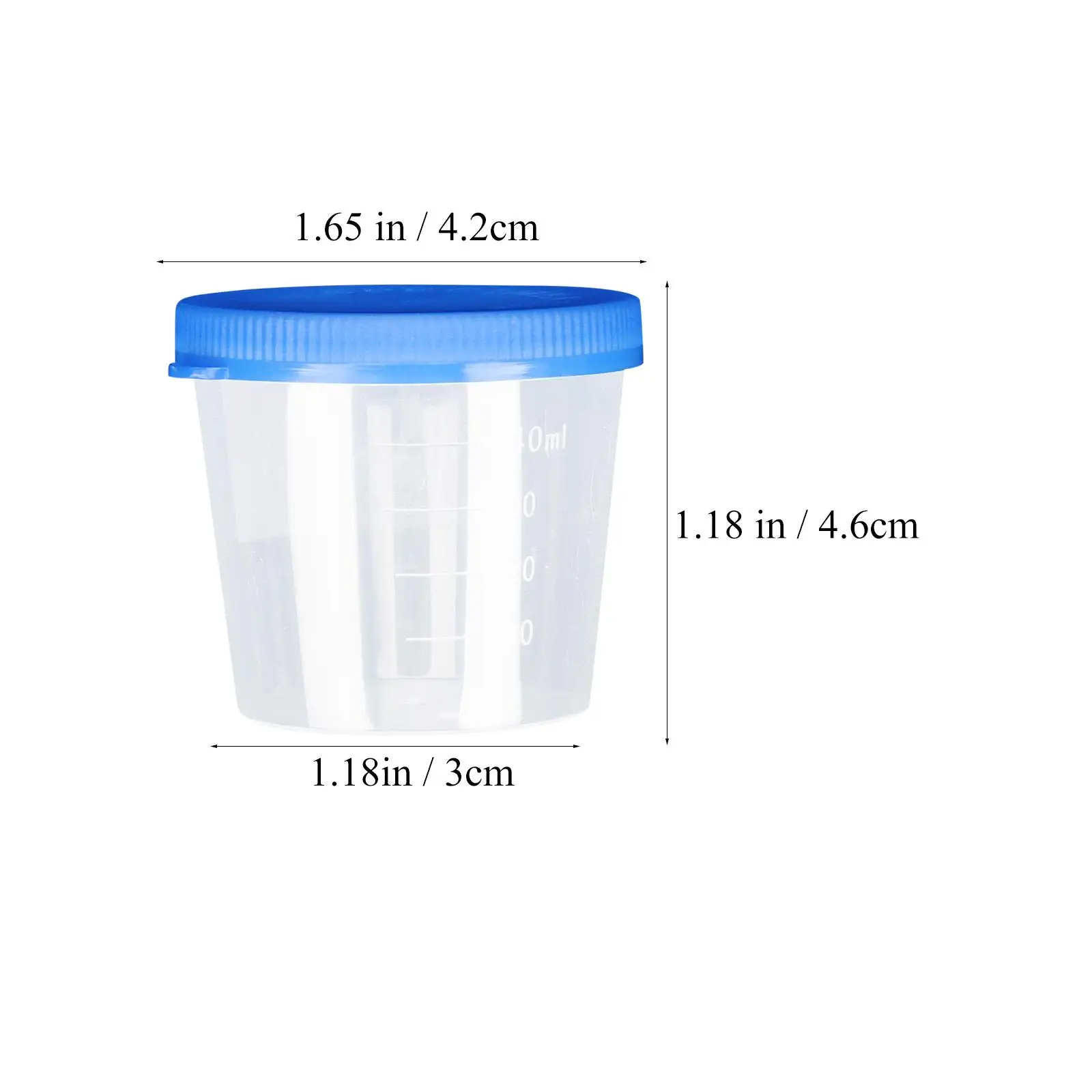 50 Pcs Sample Cups Urine Collection Containers with Lid Safe Leak Proof Specimen Jars Laboratory Fluid Cup Men Testing