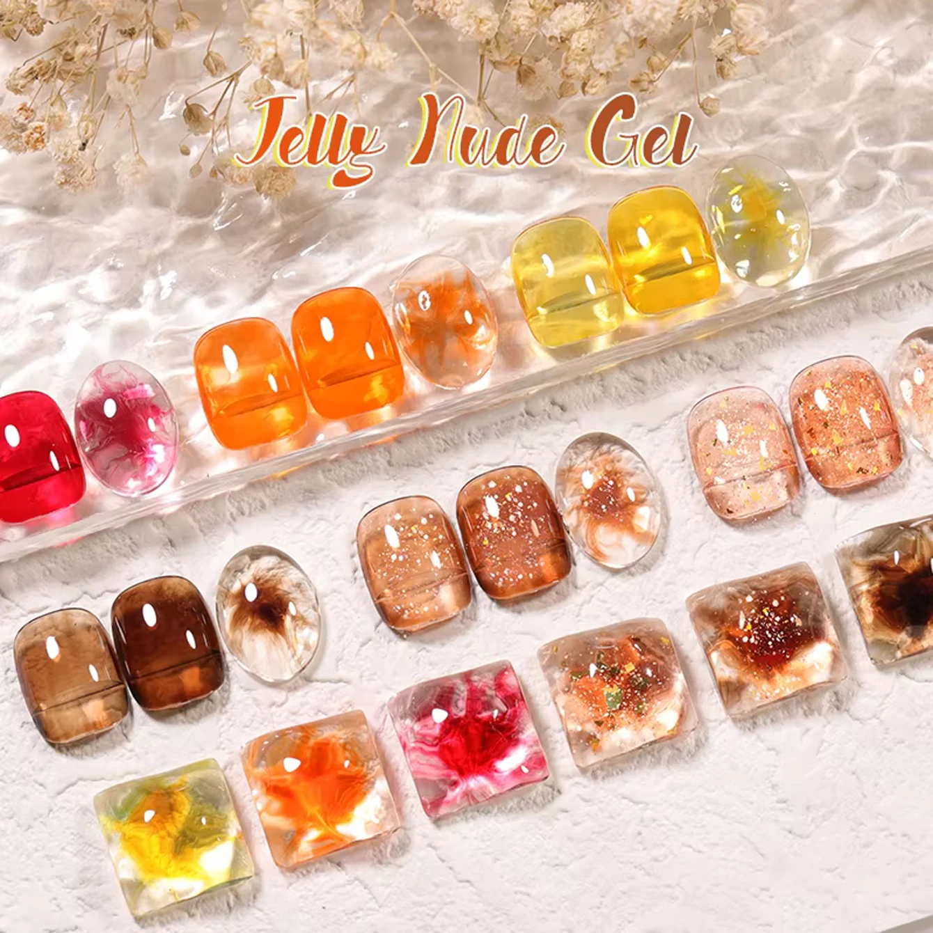 ZHIYAN 1-8 pz 15 ML Autunno I Più Venduti Ambra Oro Glitter Gel Gel Smalto Per Unghie Ghiaccio Latteo Trasparente Marrone Smalto Gel di Cristallo