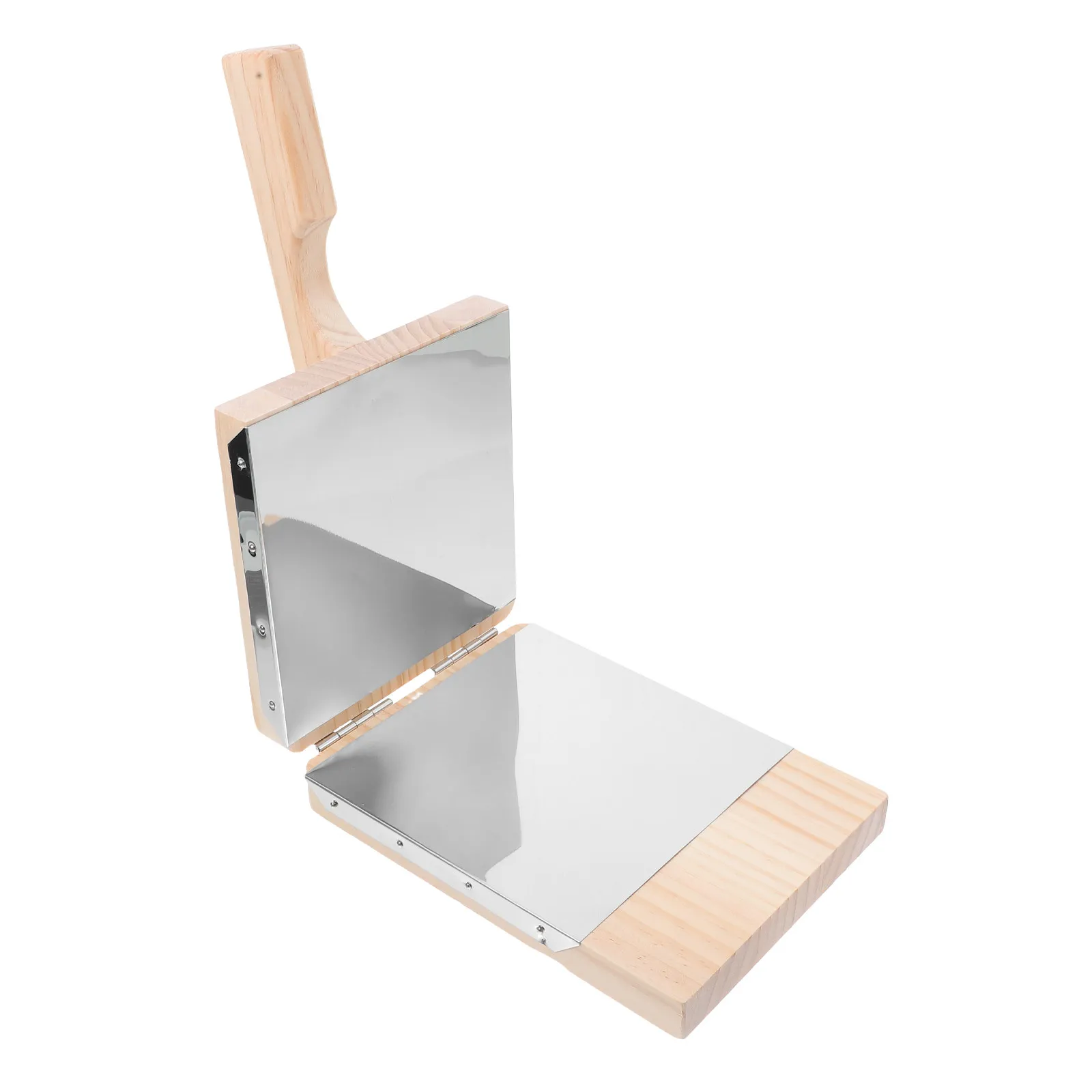 

Dumpling Skin Making Mold Wooden Presser with Stainless Steel Frame Easy to Use Dough Press Tool for Home Cooking Accessories