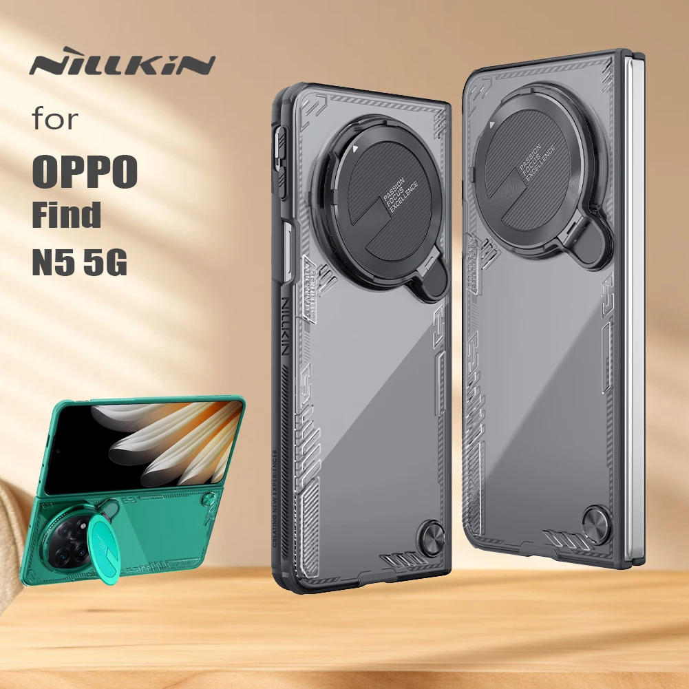 

Nillkin For OPPO Find N5 5G Case iceblade Prop Fold transparent Clear Lens 360 full Camera Stand Protection Back Cover