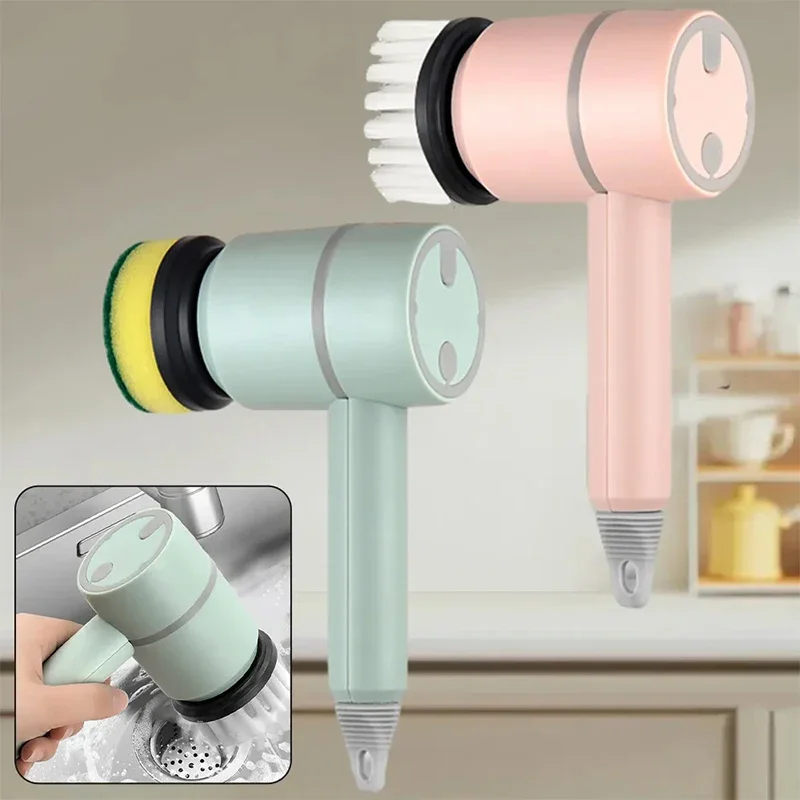 فرشاة تنظيف كهربائية قابلة لإعادة الشحن ، جهاز تنظيف دوار كهربائي ، نافذة ، مطبخ ، حمام ، أدوات تنظيف ، أدوات منزلية #1