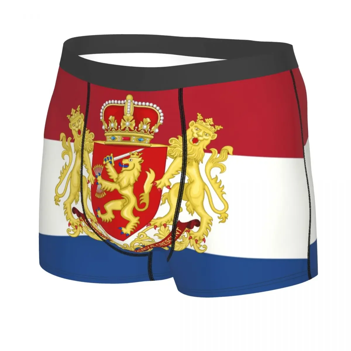 Custom Coat Of Arms Of Netherlands Underwear Men Stretch Dutch Flag Boxer Briefs Shorts Panties Soft Underpants For Homme