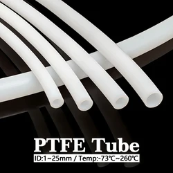 PTFE Tube 600V ID 1-2-2.5-3-4-5-6-7-8-9-10-11-12-13-14-15mm F46 Insulated Hose Rigid Pipe Temperature Corrosion Resistance
