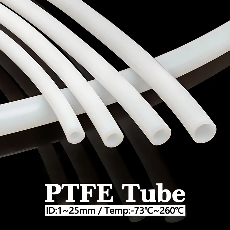 PTFE Tube 600V ID 1-2-2.5-3-4-5-6-7-8-9-10-11-12-13-14-15mm F46 Insulated Hose Rigid Pipe Temperature Corrosion Resistance