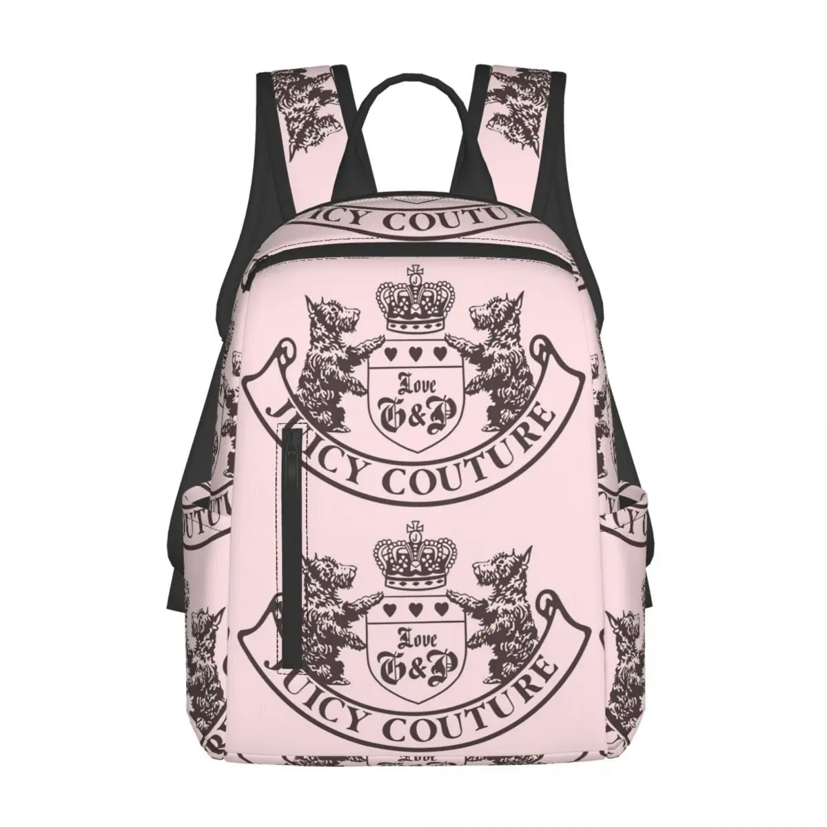 Mochila Y2k Juicy Couture Crest, mochila de gran capacidad para niños, mochila escolar, bolsos de hombro para hombres y mujeres
