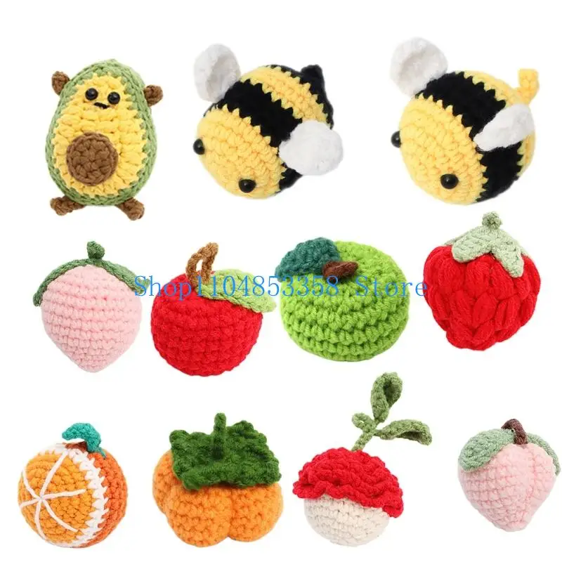 652F Knit Auto Holder with Charm Easy Carry & Stylish Crochet Keyring Excellent for Personal Use Or Souvenirs