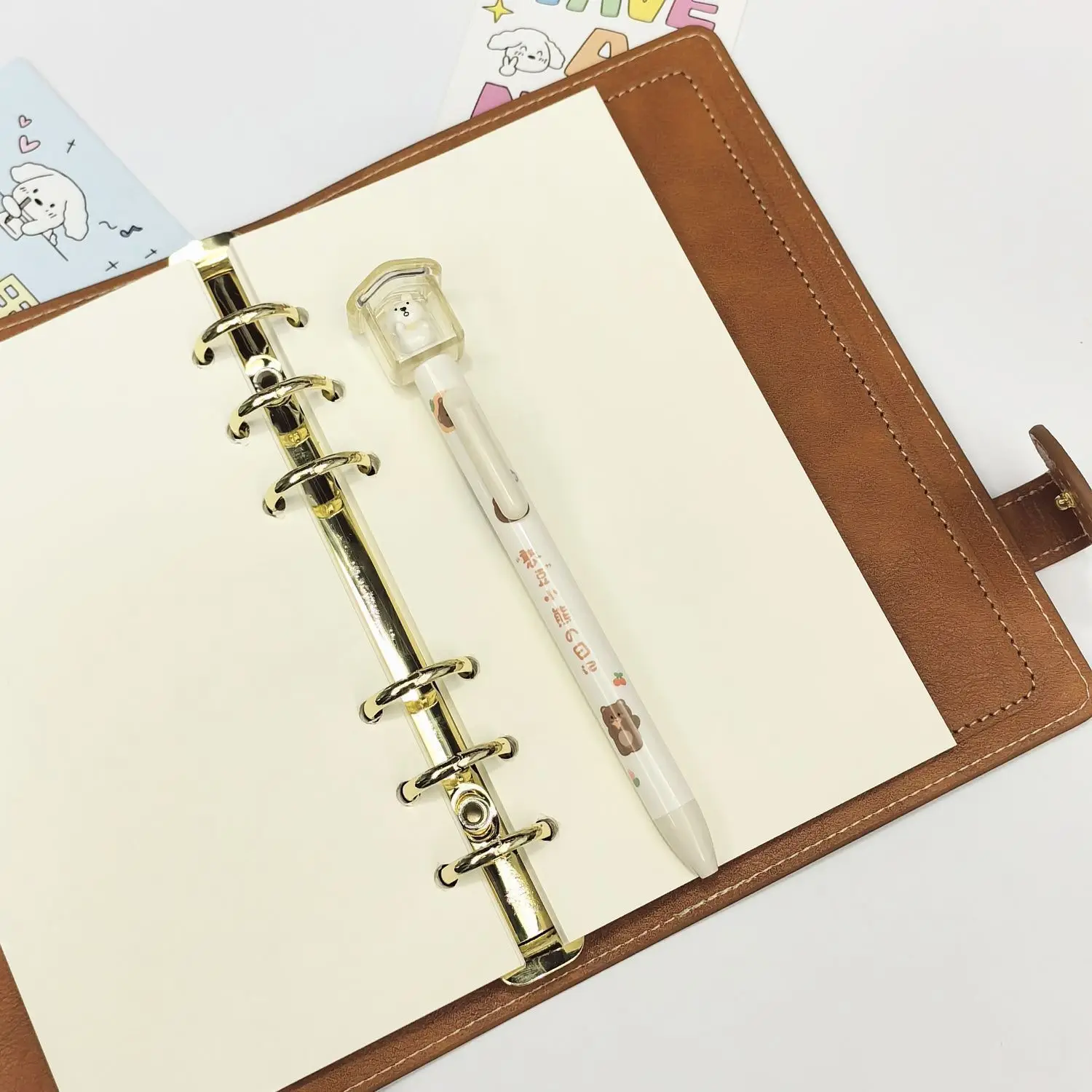 Little Rabbit Notebook, A6 Loose-leaf Journal, Detachable Instagram-style Cute Diary Journal Notebook