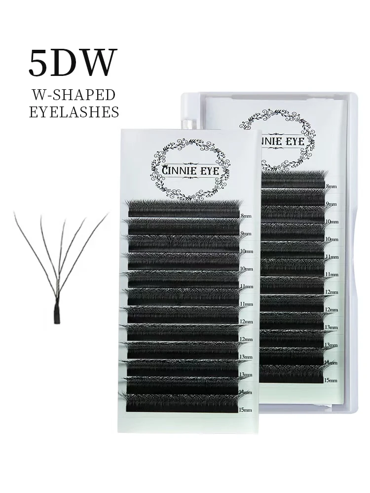 Nieuwe 5DW M krul Wimper Extensions 4DW 2D YY Premade Volume Fans 7mm 3DW LU/L Individuele Lash Bundels Cilios 5W Natuurlijk Haar