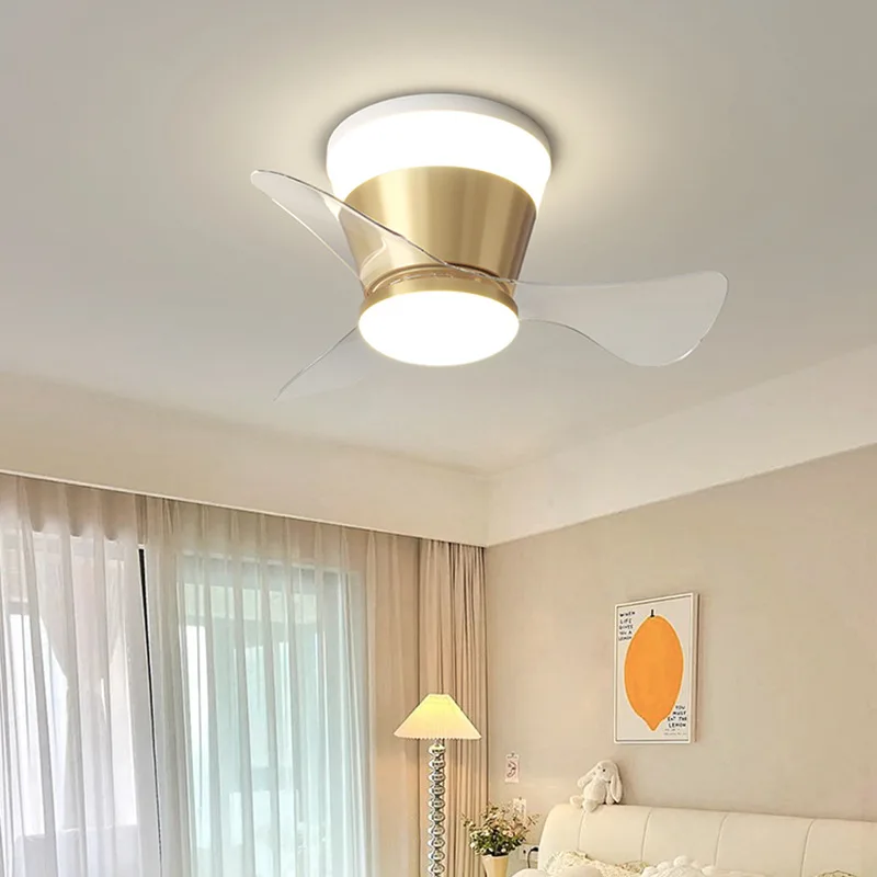 

New Mini Ultra-thin Ceiling Fan Light Balcony Hallway Porch Changing Room Narrow Space Variable Frequency Ceiling Fan Light