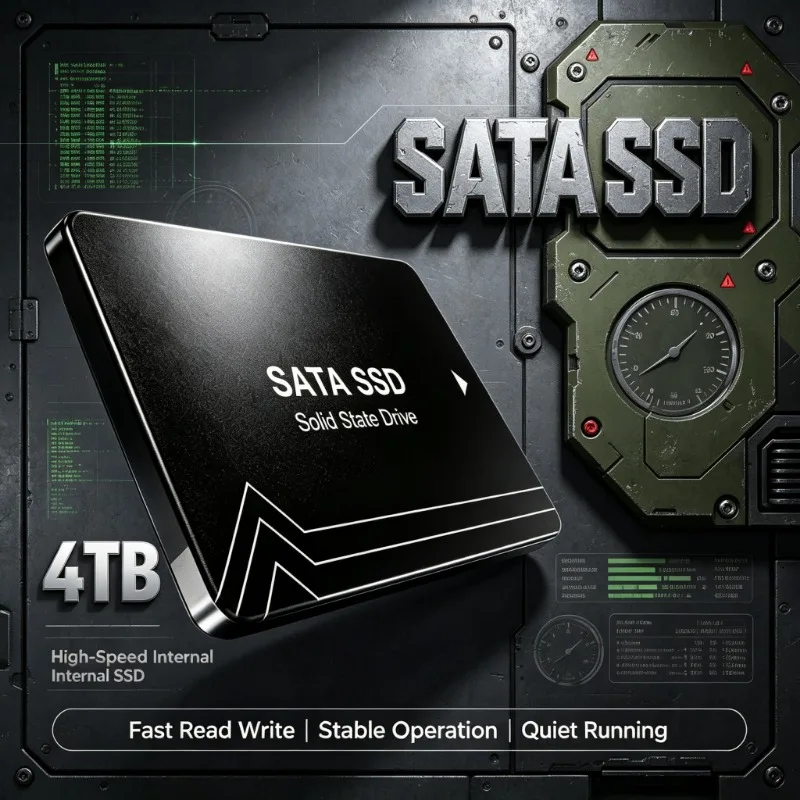 2.5 Inch SATA3 SSD Internal Solid State Disk 500GB 1TB 2TB 4TB SATA SSD Drive Stable Operation for Laptop Desktop PC Replacement