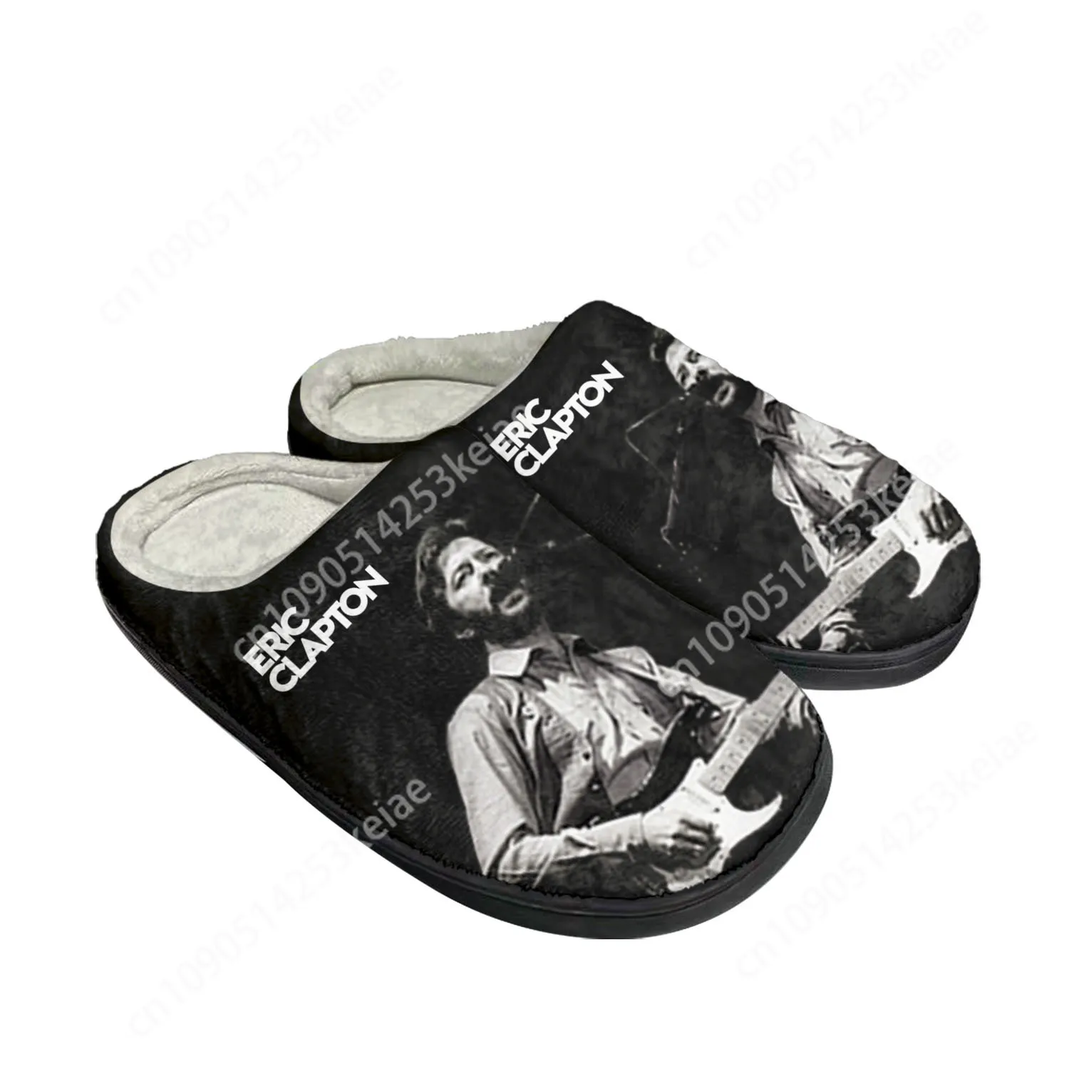 Eric Clapton rock musician guitar Home Cotton Custom Slippers Mens Womens Sandals Plush Bedroom Keep Warm Shoe Thermal Slipper