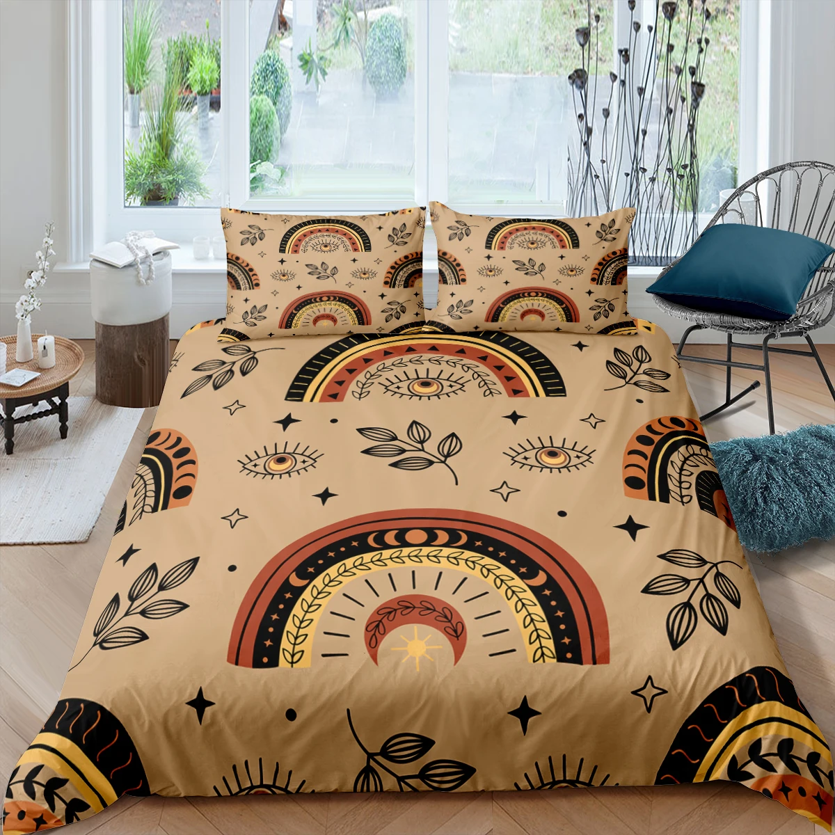 Home Textiles Luxury 3D Tarot Moon Duvet Cover Set Pillowcase Snake Bedding Set Queen and King Size Comforter Bedding Sets