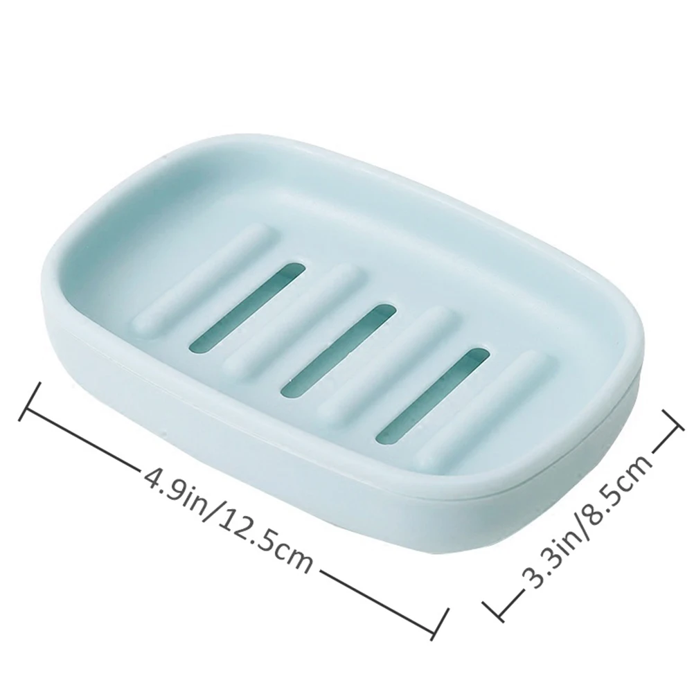 

6pcs Plastic Boxes Double Layer Non-Slip Dishes Creative Household Storage Water Draining Holders For Bathroom Toilets Pp Soap