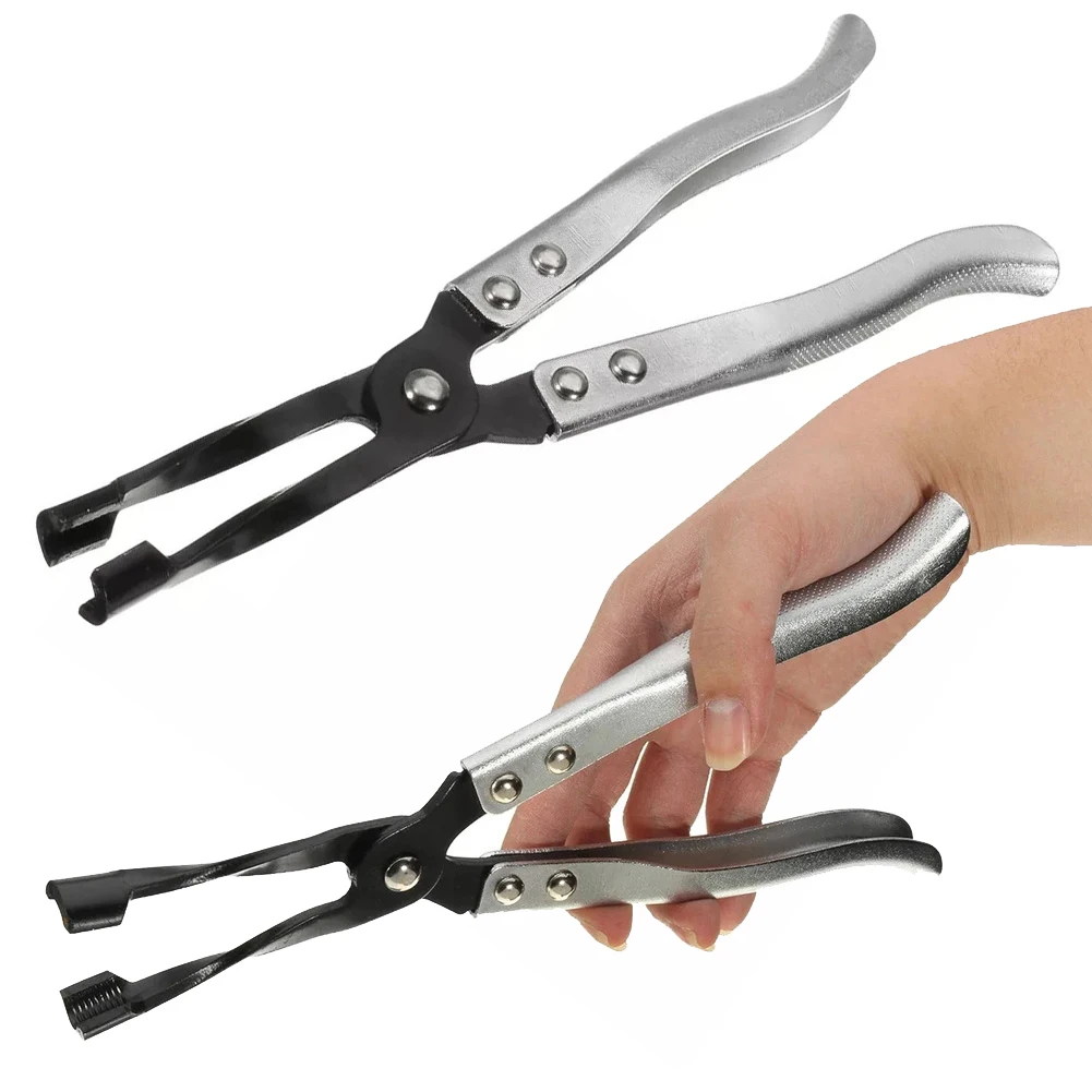 1Pcs Metal Oil Valve Spring Clamp Pliers Long Neck Automobile Oil Seal Valve Stem Seal Pliers Disassembly And Assembly Tools
