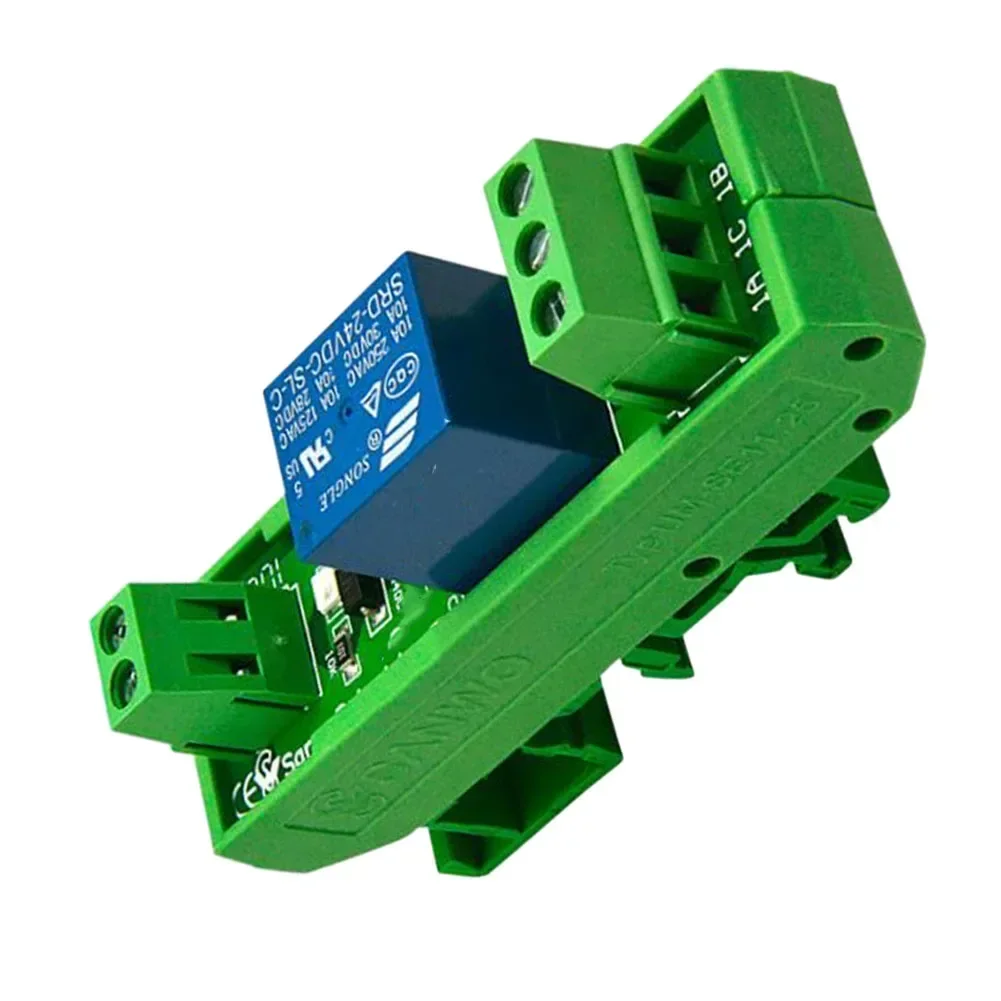 1pc Din Rail 1 Channel Relay Board 5 Relay Module 10A 30VDC/250VAC Electrical Engineering MPA Electromagnetic Relay Accessories