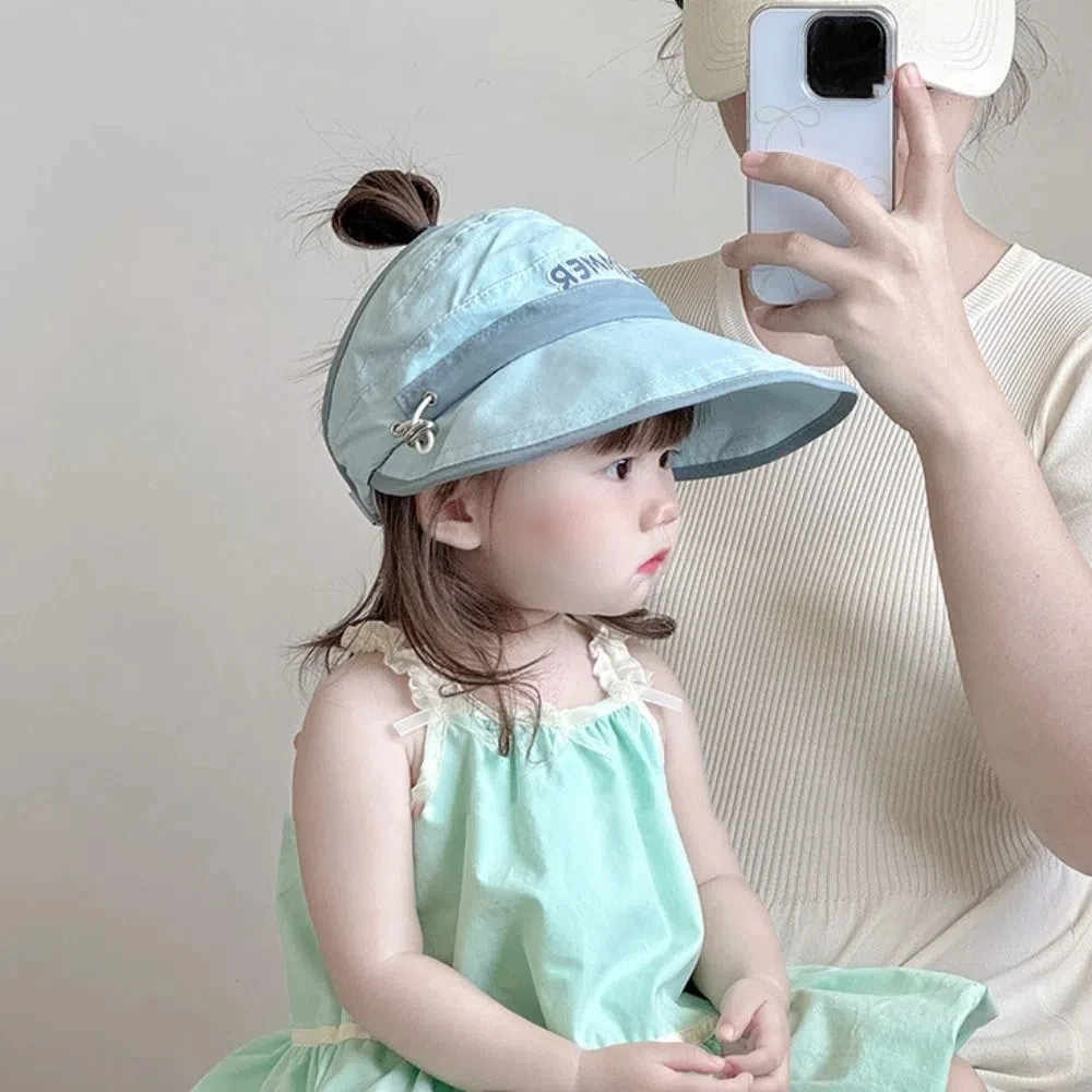 

Cute Big Brim Baby Sun Hat Quick-dry Breathable Kids Empty Top Cap Anti UV Korean Style Children Sunshade Hat Outdoor