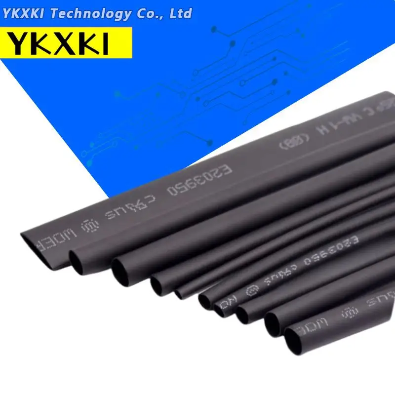 5-meter length heat shrink tubing black 1mm/1.5/2/3/4/5/7/8/10mm DIY wire data cable heat shrink tubing