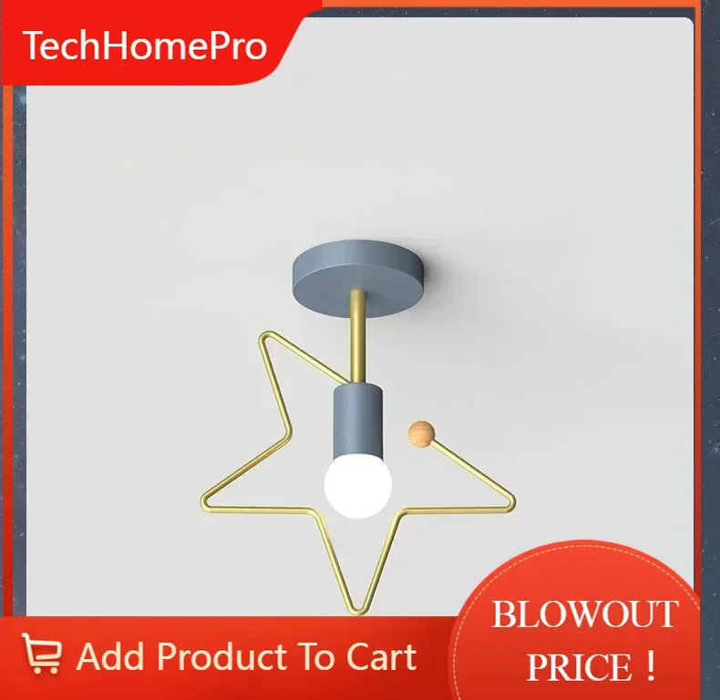 TechHPCorridor Light Corridor Light Net Red Nordic Hall Porch Simple Modern Star Cloakroom Staircase