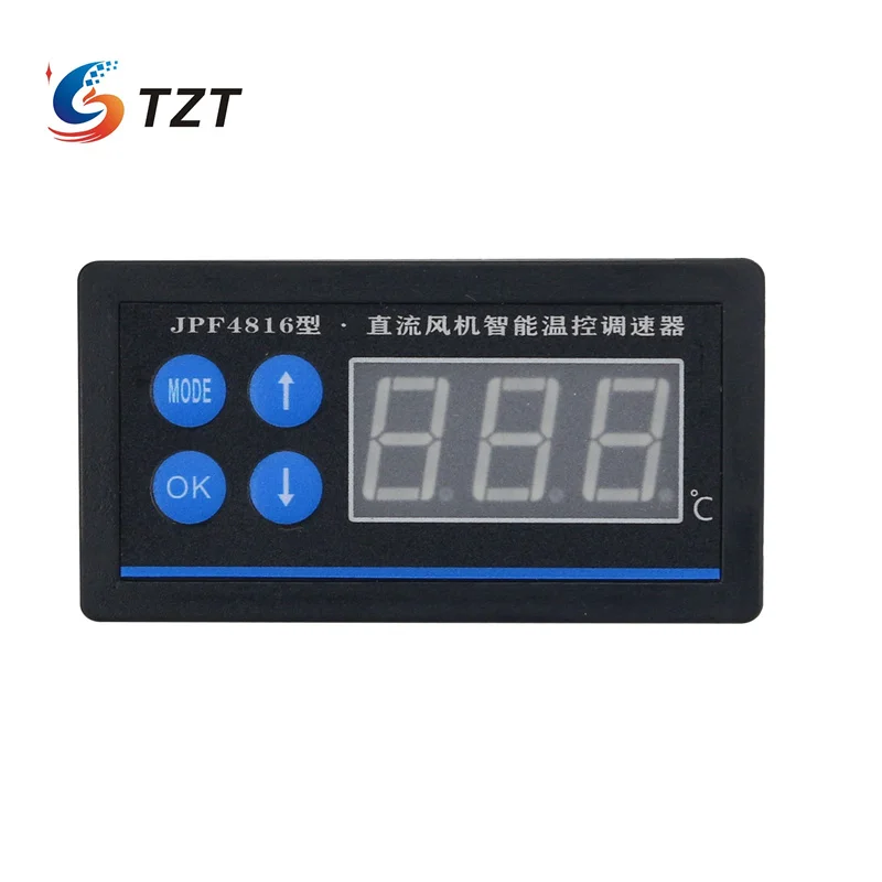 TZT JPF4816 Chassis Fan Speed Controller Basic Version DC 12V 24V 48V PWM Temperature Control without 485 Serial/with 485 Serial