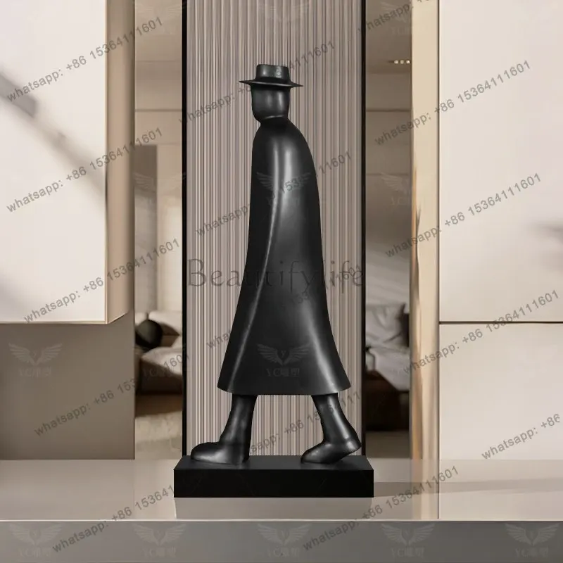Entrance Sculpture Ornament Home Creative Abstract Figure Artwork Hotel Lobby Staircase Aisle Decoration