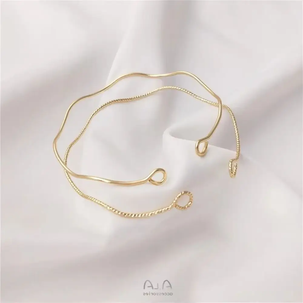 

14K Gold Plated Hoop opening 9 word bracelet diy hand bracelet ring accessories bracelet jewelry material