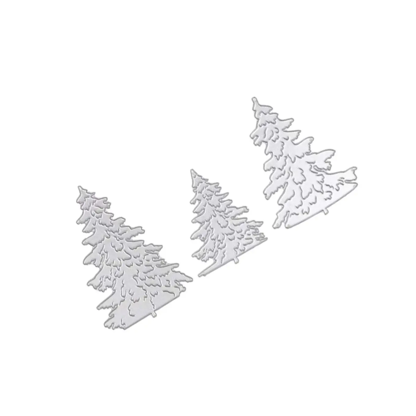 3Pcs Metal Cutting Dies Christmas Tree Stencils for DIY Paper Crafts Cards Scrapbooks Themed Invitations Pocket Albums