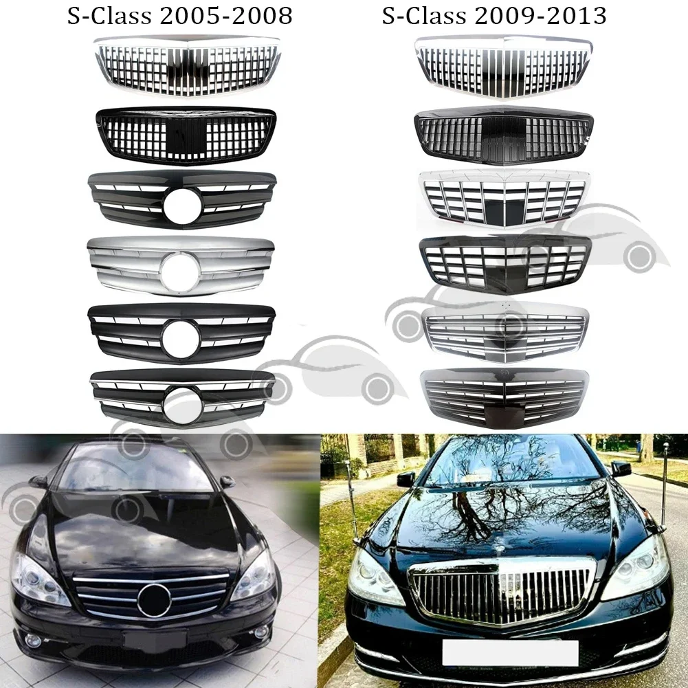 Car Front Racing Facelift Bumper Grilles For Mercedes Benz W221 S320 S350 S450 S500 S63 S65 2005-2008 2009-2013