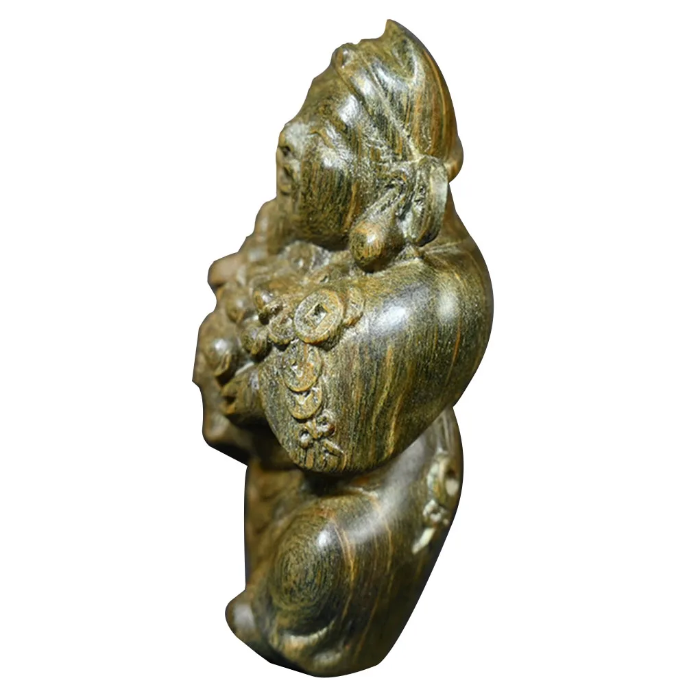 

Фигурка богатства, резьба, декор для домашнего офиса, фэн-шуй, деревянное украшение для рабочего стола, мини-кусок, ремесло