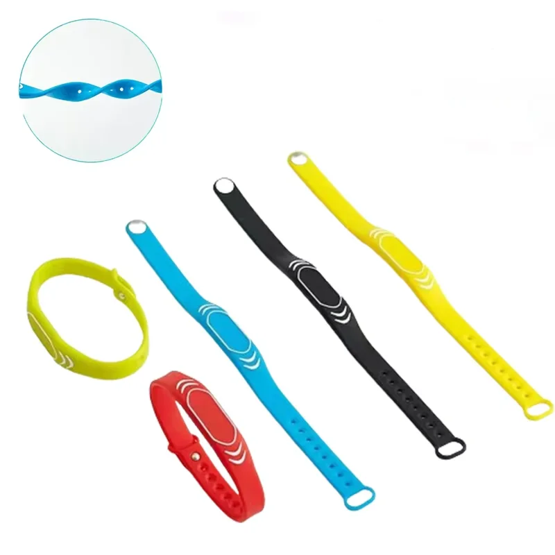 (10PCS/LOT)125KHZ Adjustable Silicone Waterproof RFID Wristband Bracelet TK4100 ID Tags