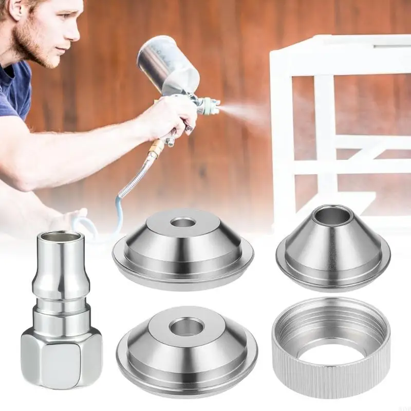 

5Pcs Texture Sprayer Orifice Tip Set, Nozzle Tip and Threaded Collar Drywalls Wall Painting Sprayer Nozzle Tip Set M4YD