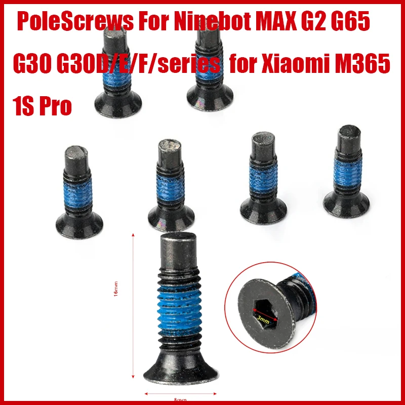 الجبهة شوكة أنبوب القطب مسامير ل Xiaomi M365 برو/2 ل ناينبوت ماكس G2 G65 G30 G30D F40 F30 F20 P100S P65 سكوتر كهربائي أجزاء