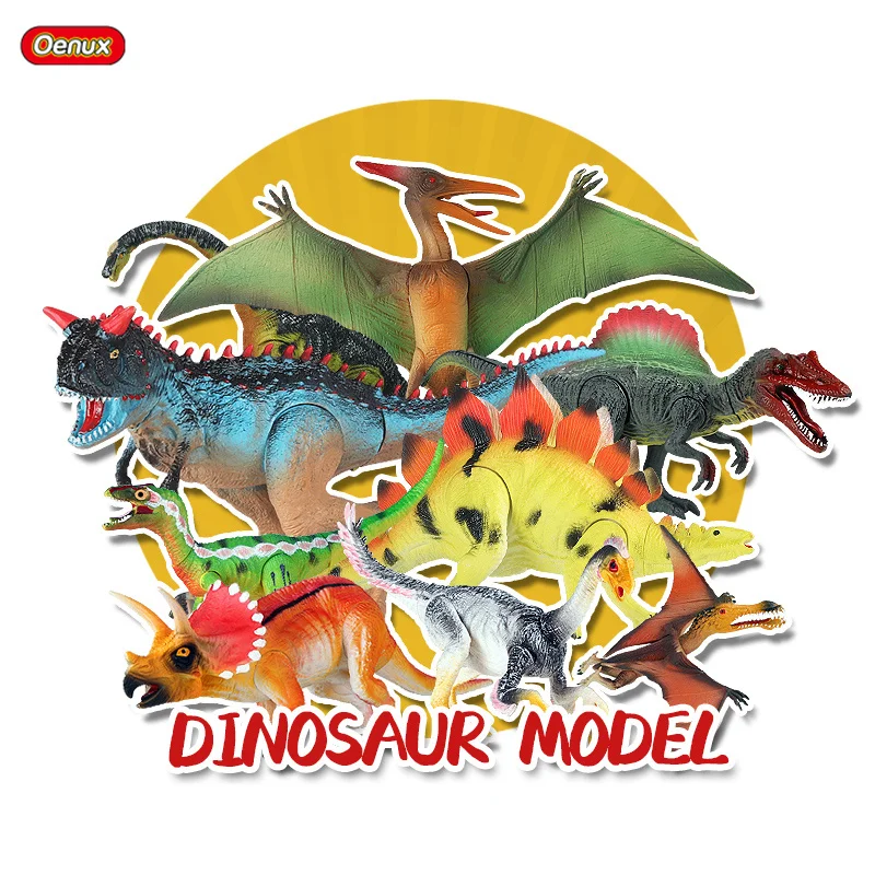 Change Colour Dinosaurs Action Figures Jurassic Pterosaur Stegosaurus T-REX Animals Model PVC Magic Party Toy Kids Gifts