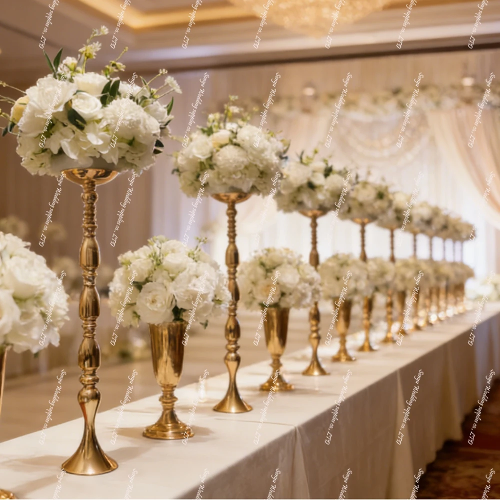 10pcs 85 -100cm) sliverGold Flower Stand Floral Centerpiece for Wedding Table Decorations Hotel Arrangements Banquet Party Event