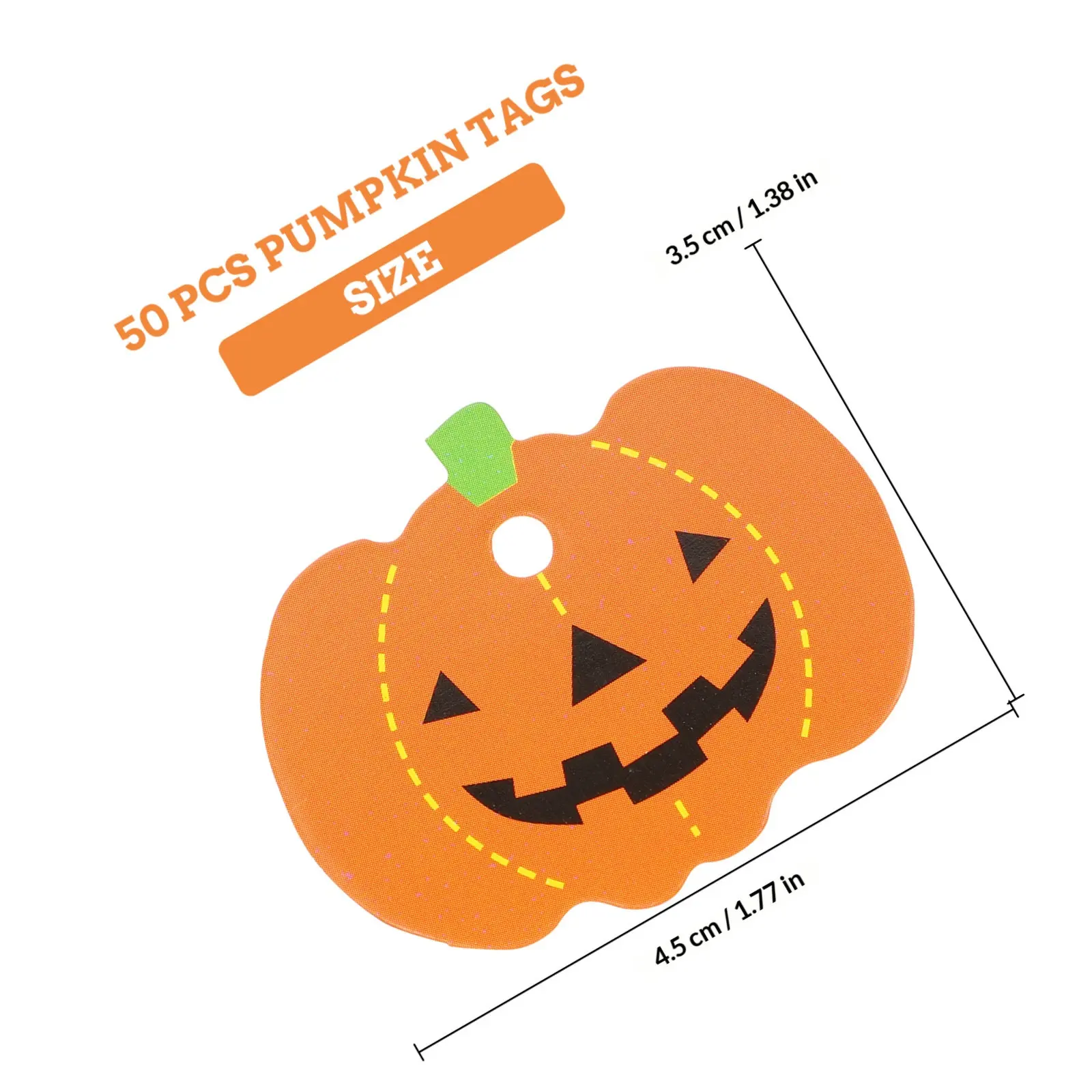 50Pcs Halloween Pumpkin Hanging Tags Paper Gift Tags Pumpkin Design Paper Pendants for Christmas Halloween Decoration