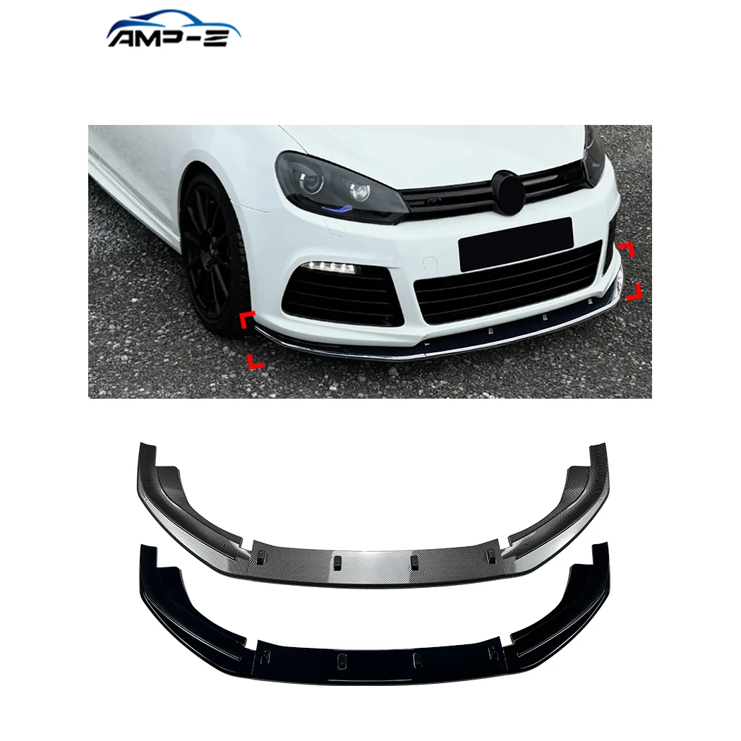 

AMP-Z MK6 Gloss Black Plastic Material Front Lip Splitter Tunning for Volkswagen Golf MK6 6R 2008-2012