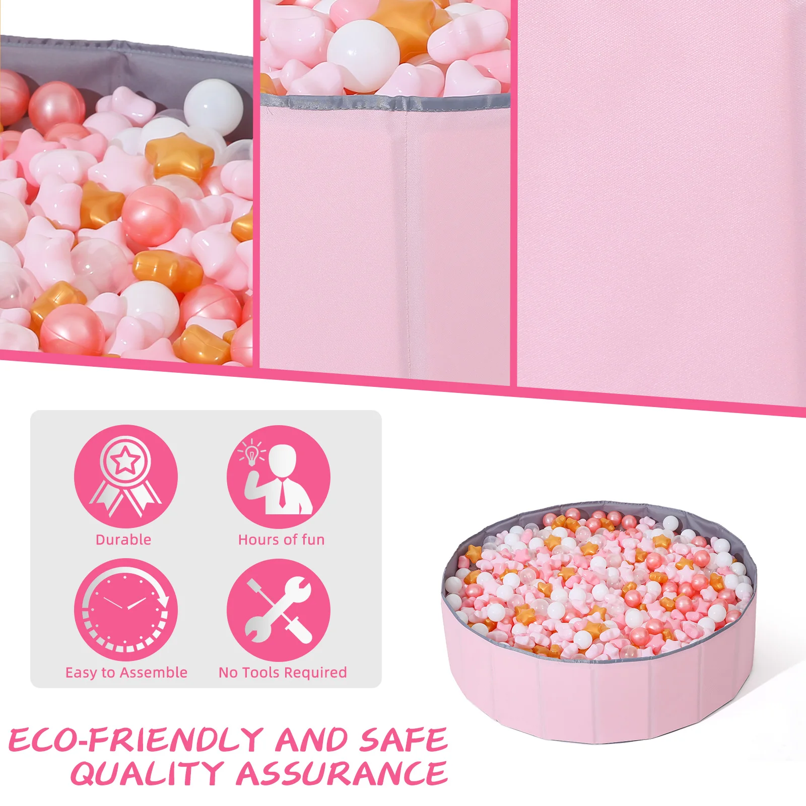 حفرة كروية دائرية قابلة للطي مقاس 100 سم للاستخدام الداخلي والخارجي معدات اللعب المحمولة للأطفال