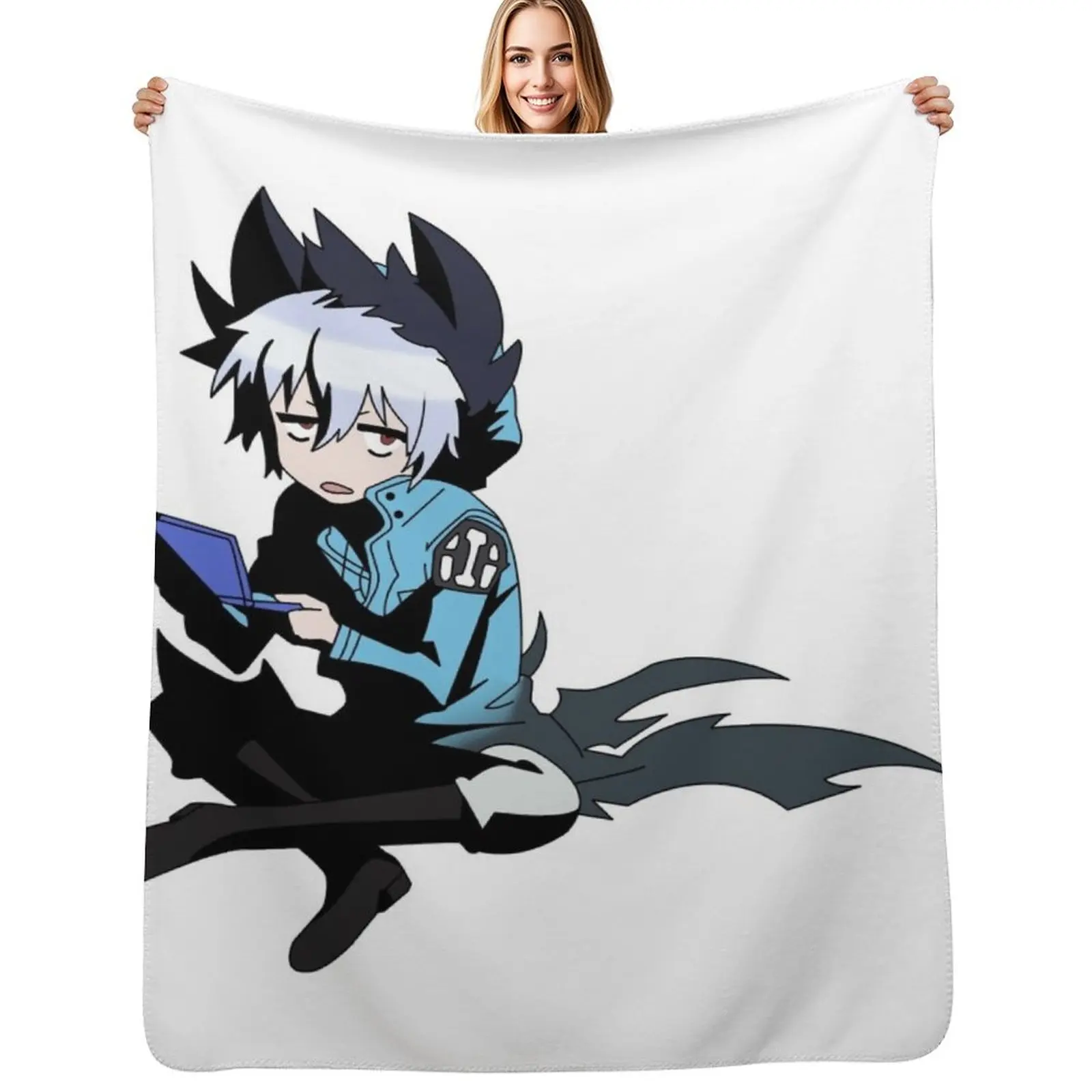 

Servamp Kuro Cute Sleepy Playing Games Throw Blanket Flannel warm for winter for winter Decorative Beds Blankets