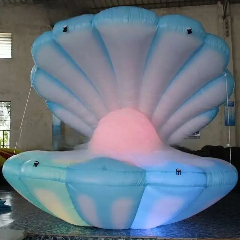 Hot Sale 2M LED Shell With Light Iatable Seashell Clamshell Fantasy Wedding Stage Decoration
